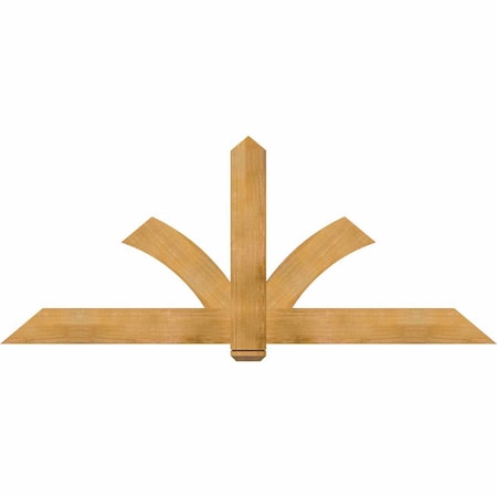 Ekena Millwork Redmond Rough Sawn Timber Gable Bracket, Western Red Cedar, 84"W x 35"H x 2"D x 6"F, 10/12 Pitch GBW084X35X0206RED00RWR